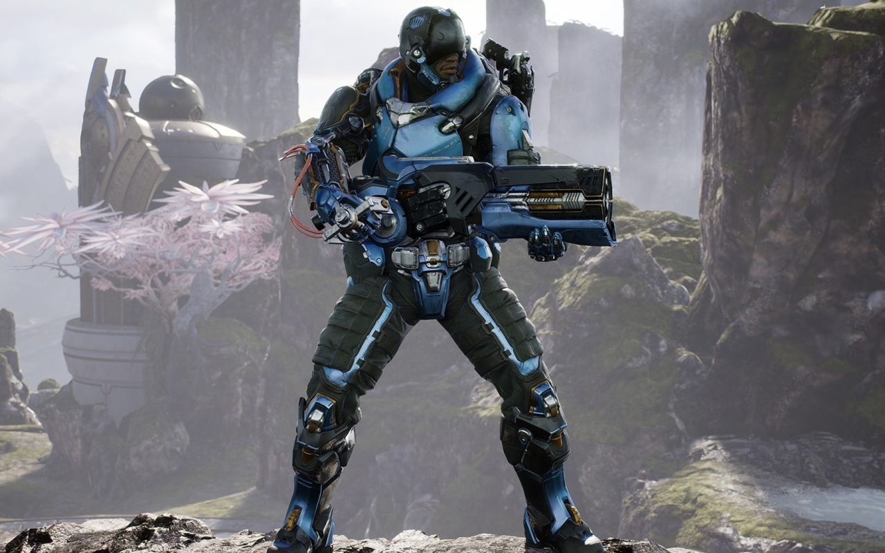 Мердок с бластером персонаж игры Paragon 2017  