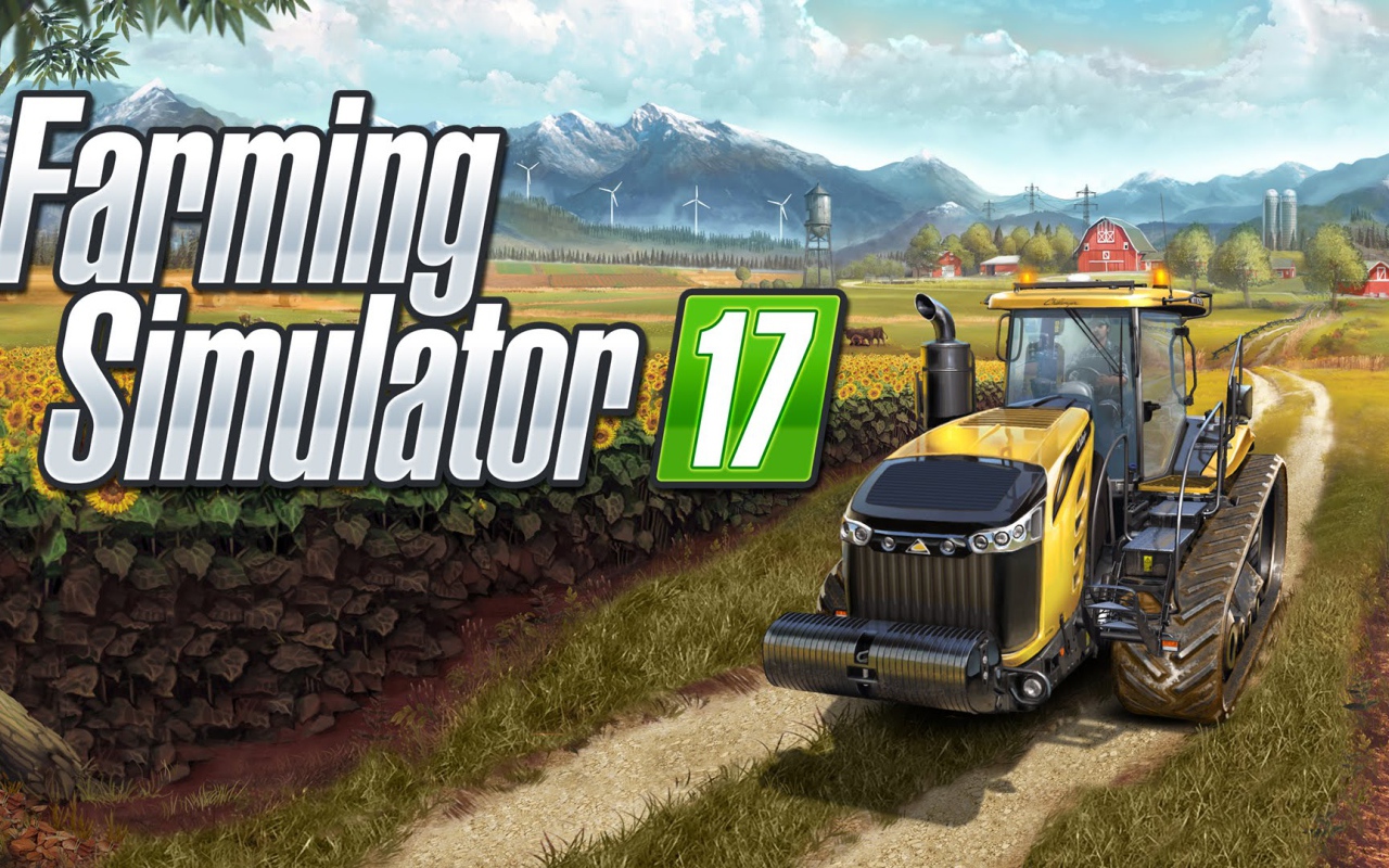 Желтый трактор игра Farming Simulator 2017 
