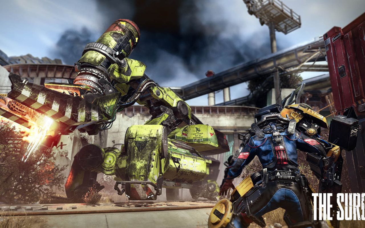 Желтая машина  робот  игра The Surge 2017 