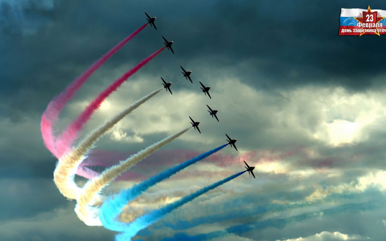 Полет истребителей на 23 февраля