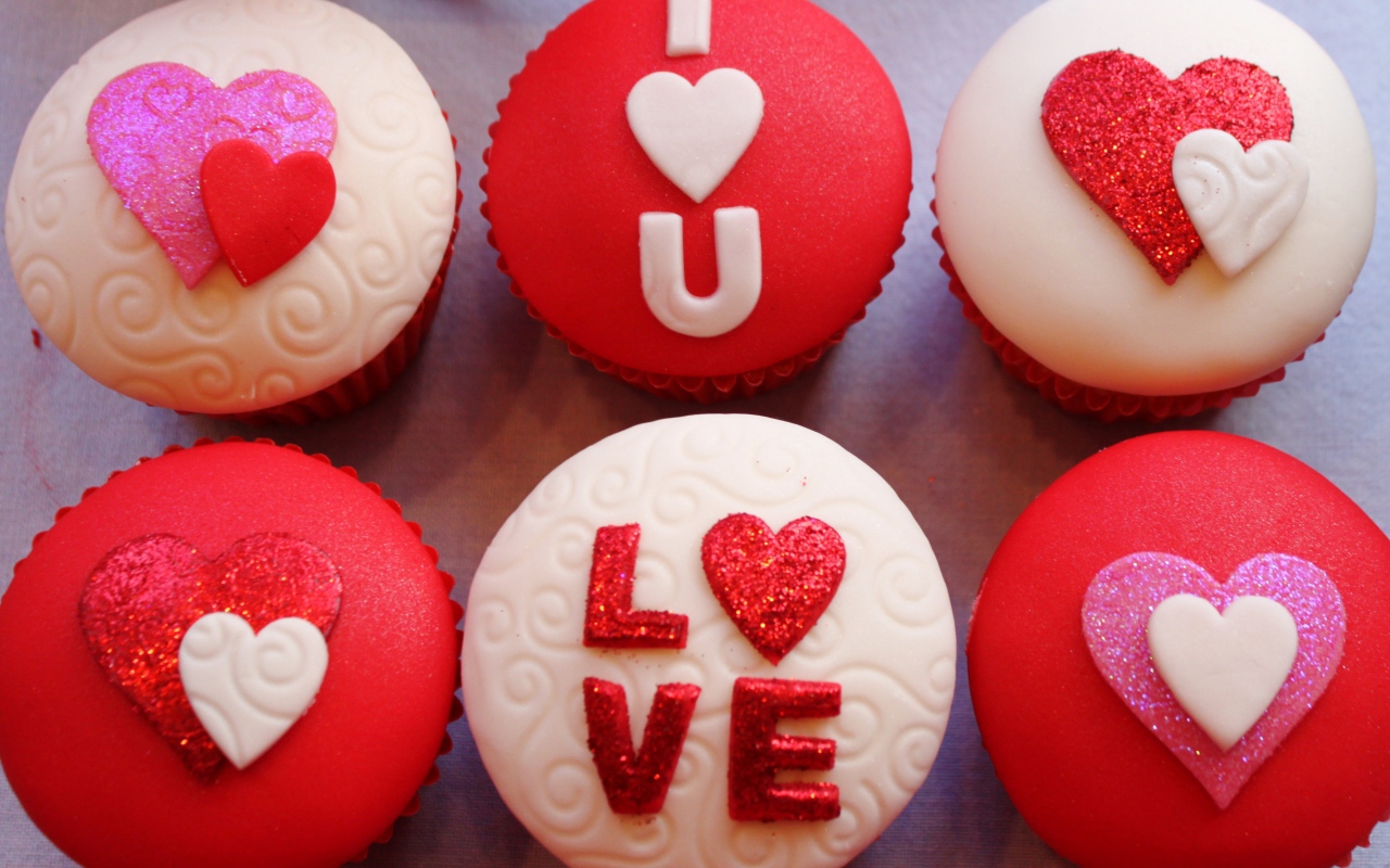 Аппетитные кексы на день Святого Валентина, 14 февраля