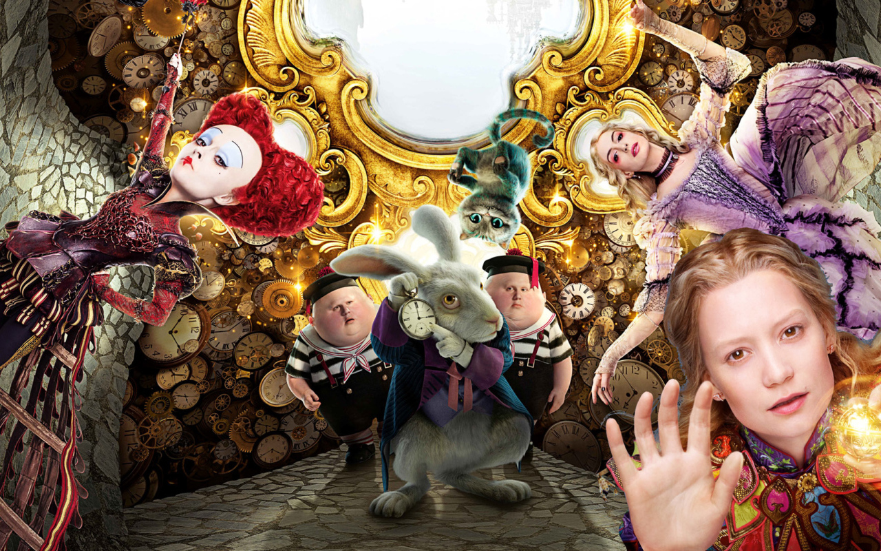 Главные герои фильма Алиса в Зазеркалье 