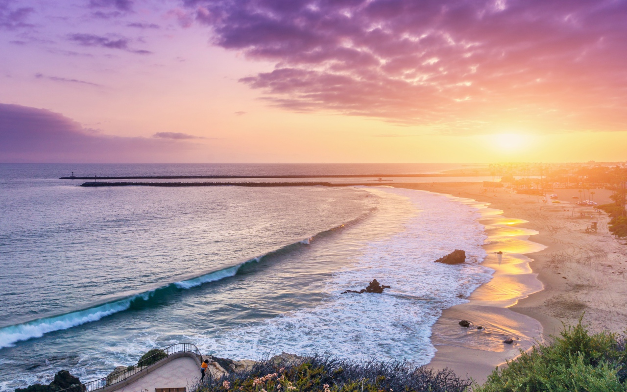 Пляж Корона Дель Мар, Калифорния 