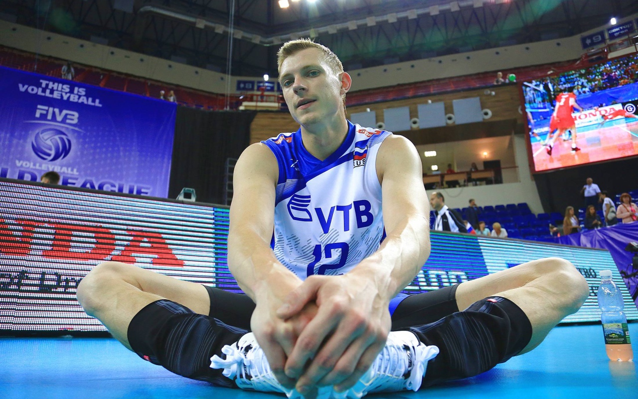 Российский спортсмен волейбольной команды Динамо Константин Бакун 