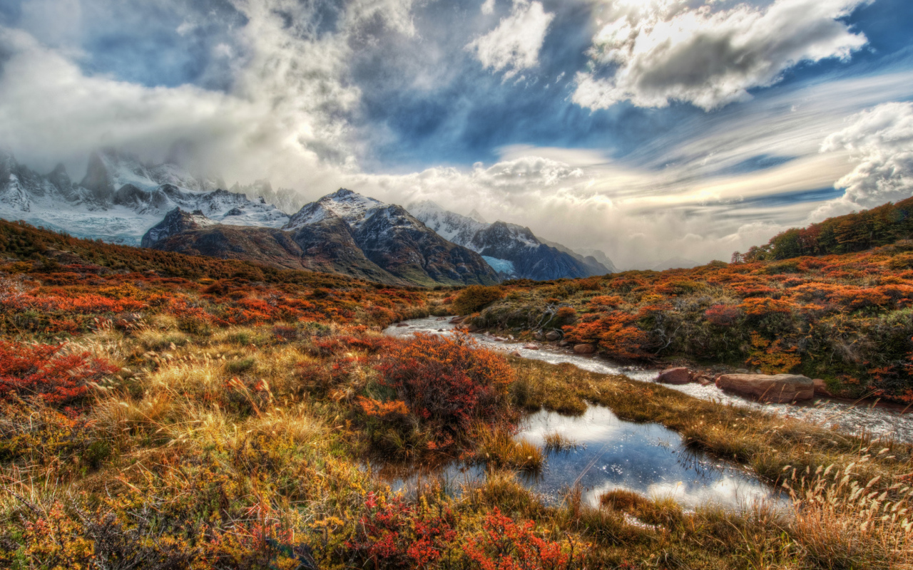 Живописная природа и фантастическое небо, Патагония Чили 