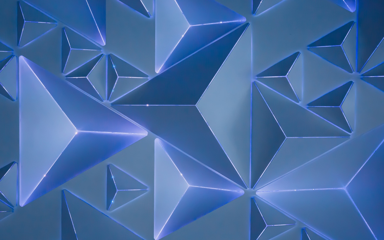 Голубые треугольники 3д графика