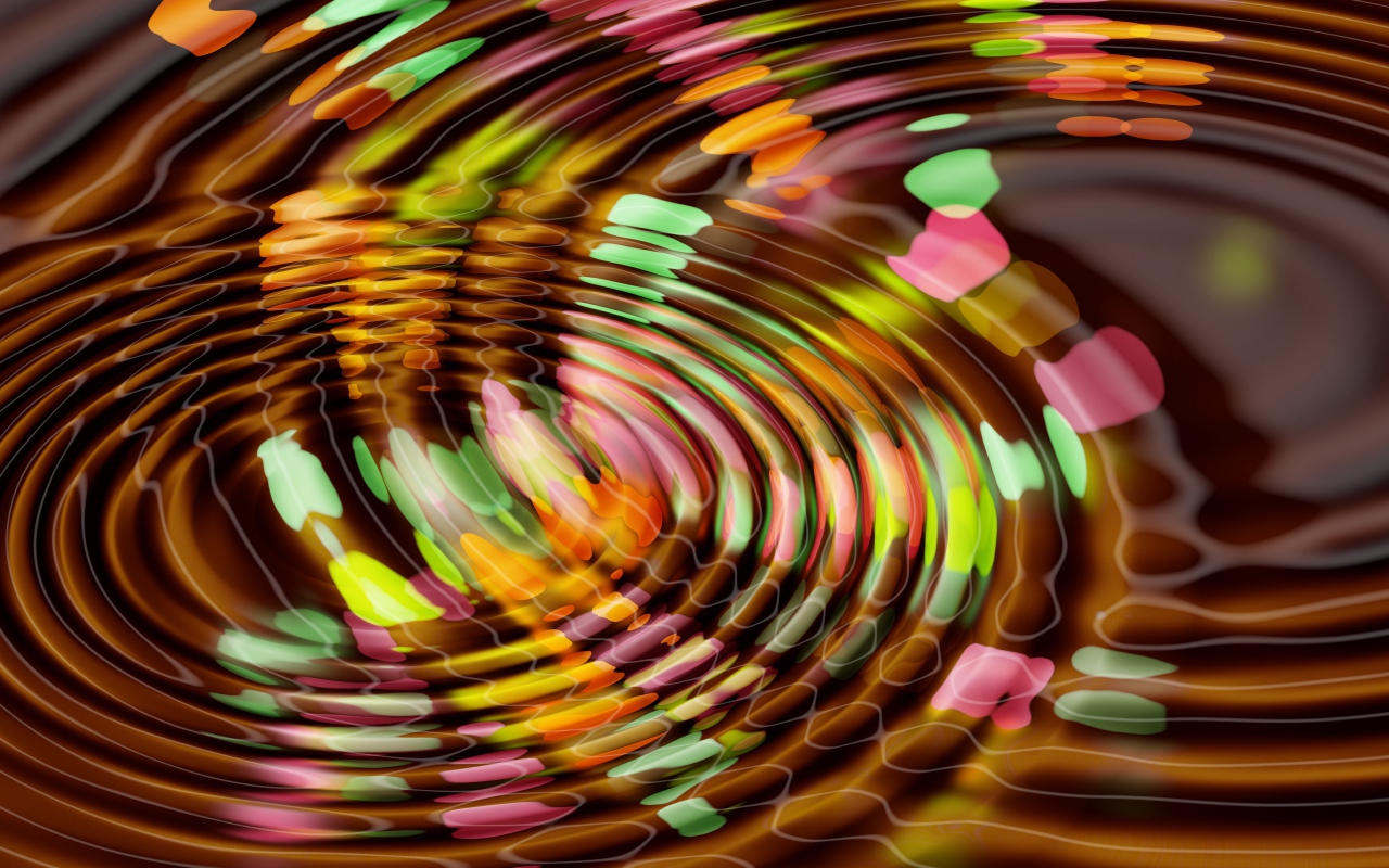 Разноцветные круги абстракция 