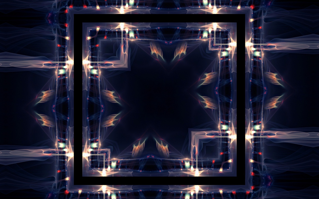 Квадрат с яркими волнами, 3д графика