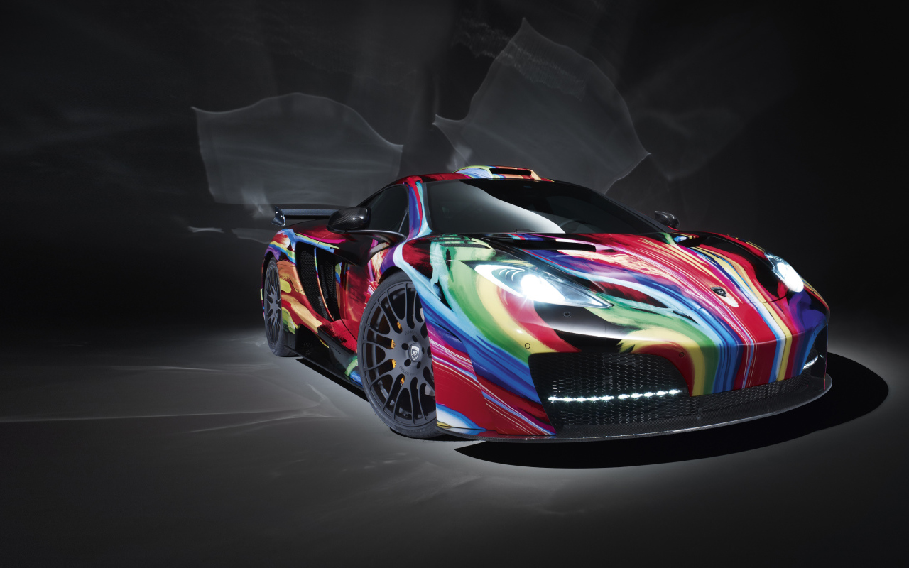 Hamann MemoR sports car with multicolored graphics