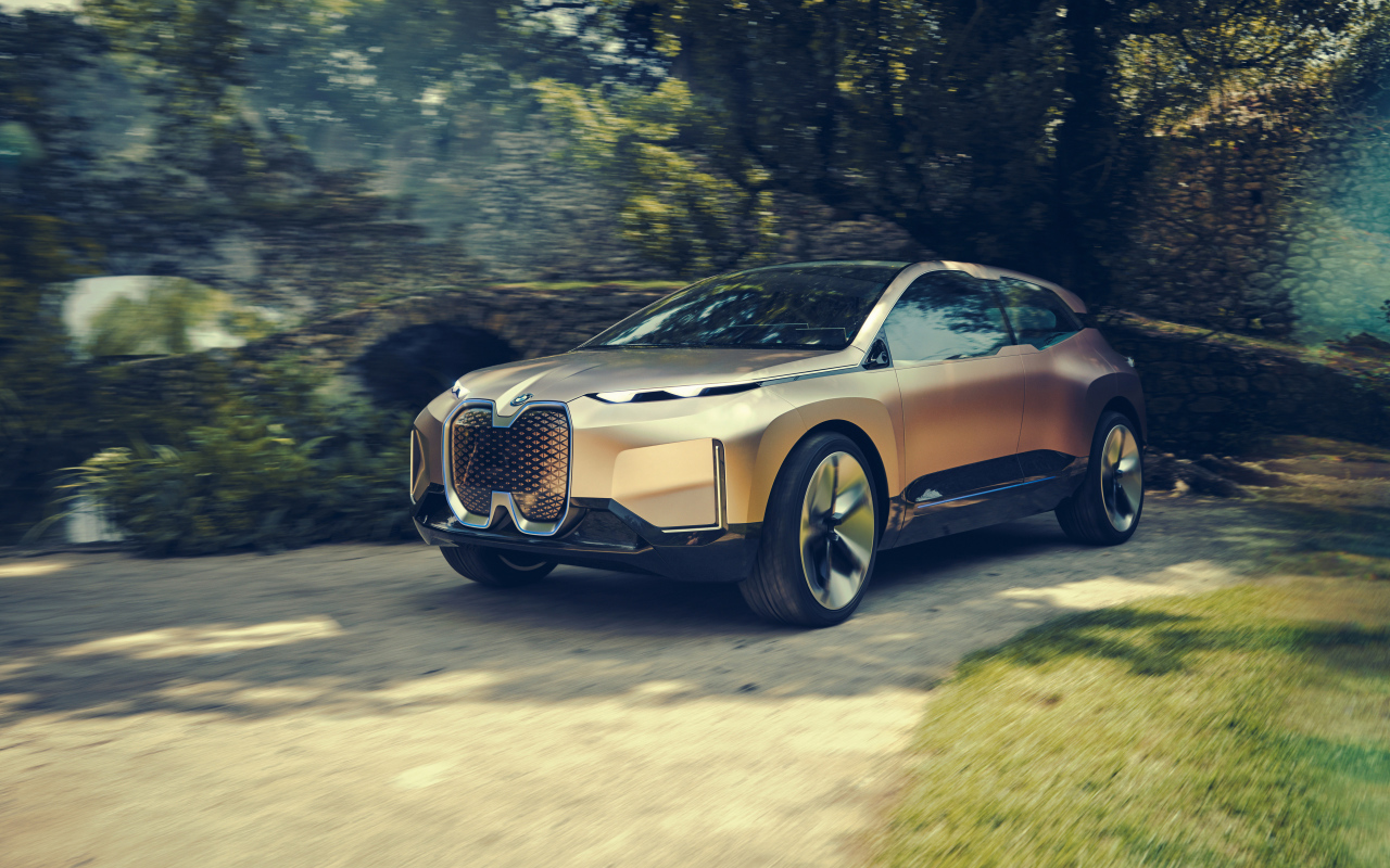 Красивый новый внедорожник BMW Vision iNext, 2018