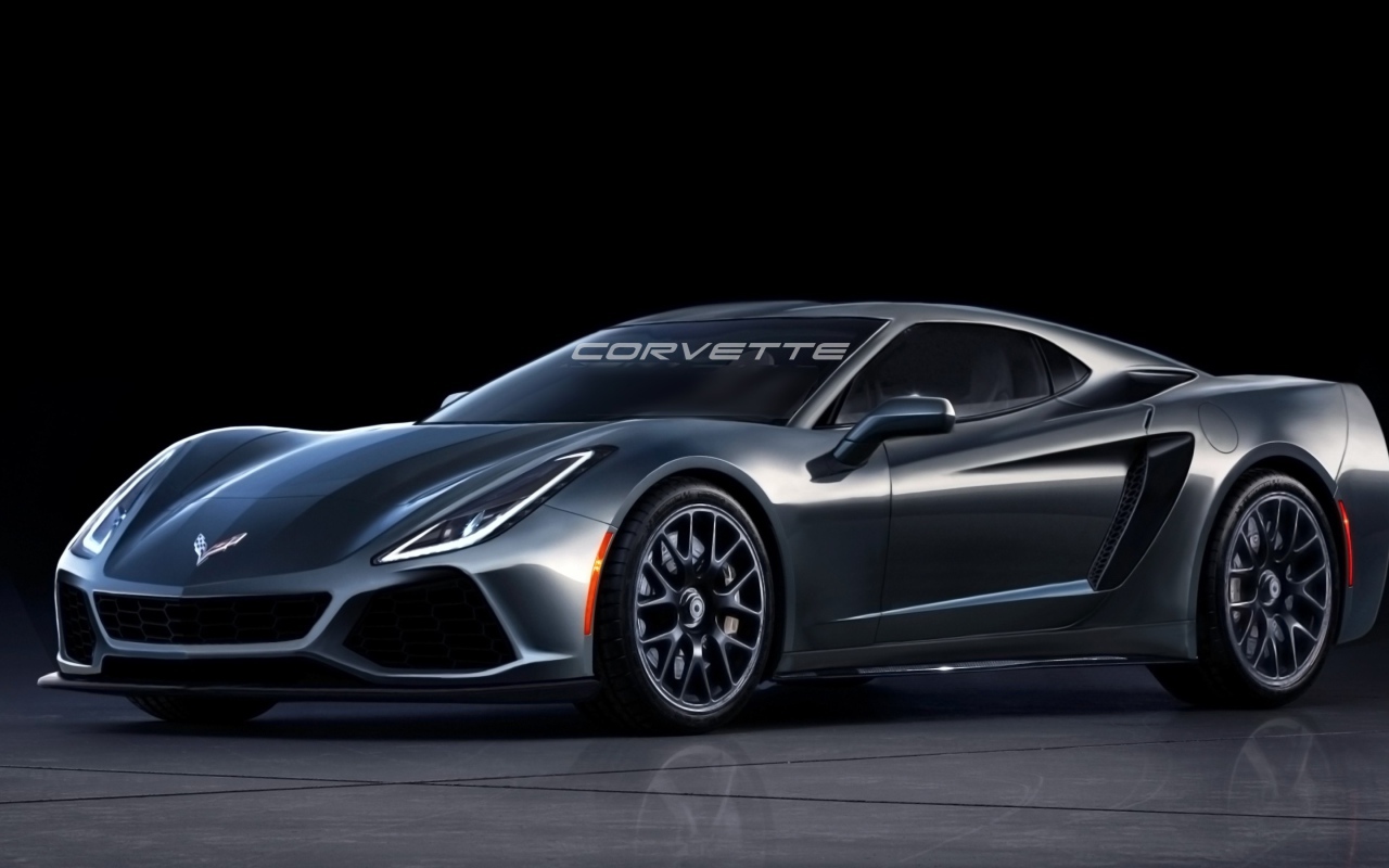 Серебристый быстрый автомобиль шевроле корвет 2019