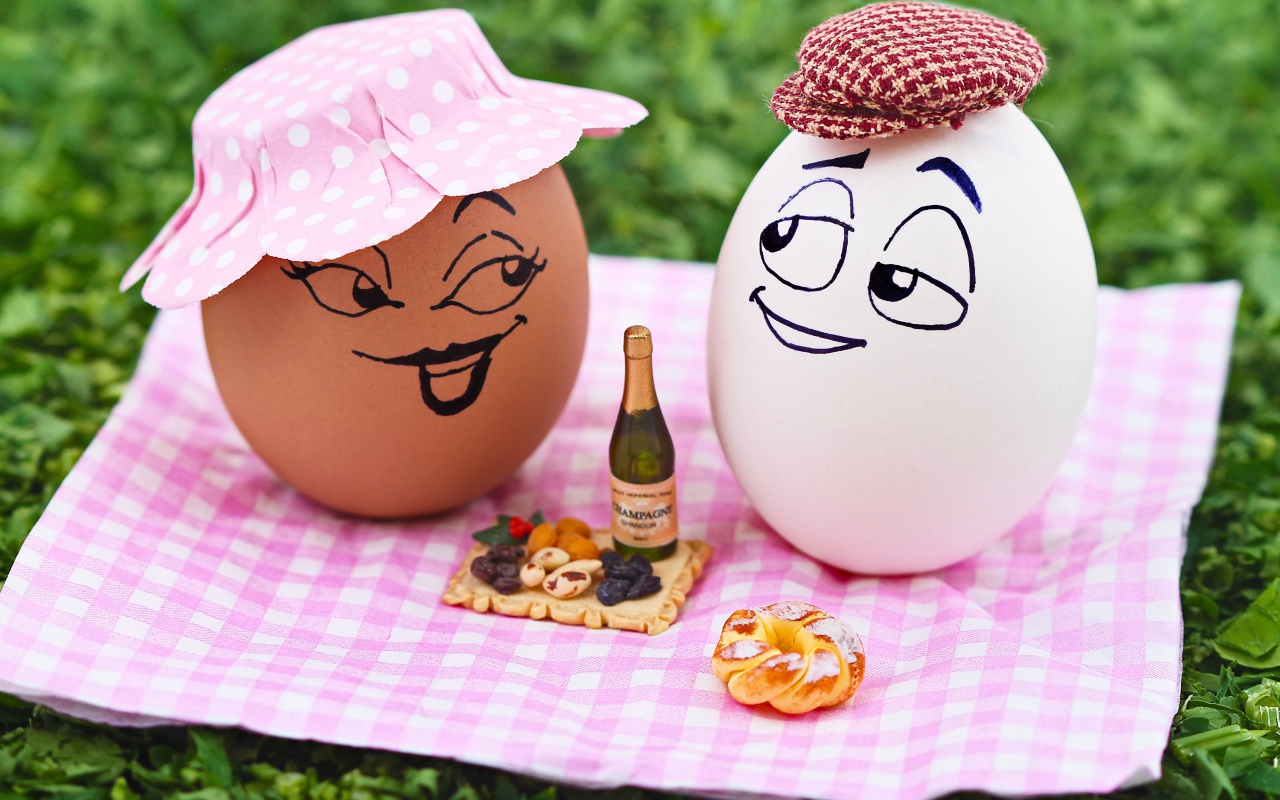 Два яйца устроили пикник на природе