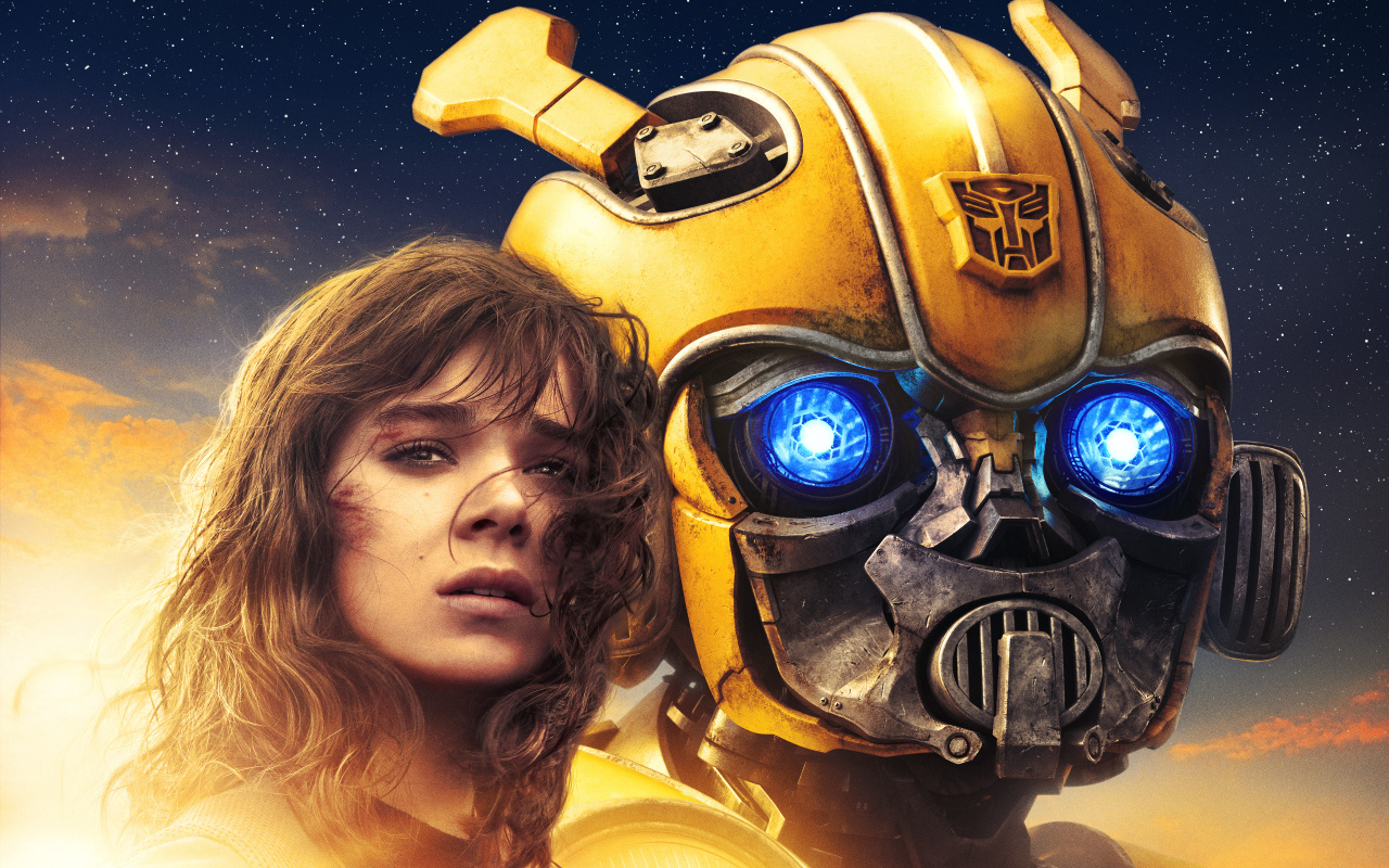 Постер фантастического фильма Бамблби, 2018