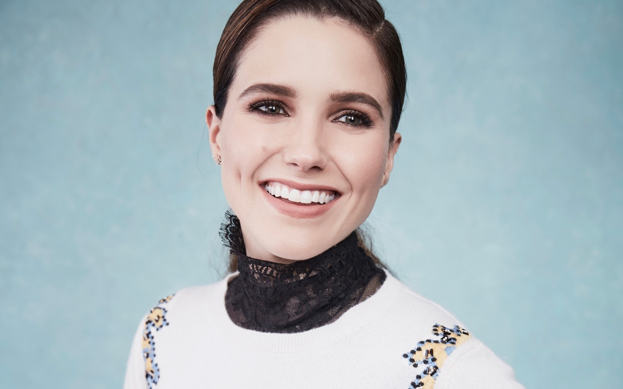 Smiling girl actress Sophia Bush