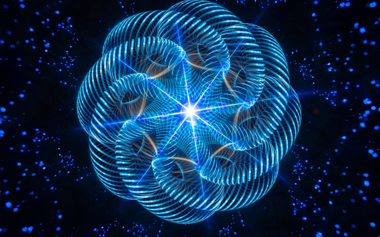 Красивый спиральный рисунок с яркой звездой в середине