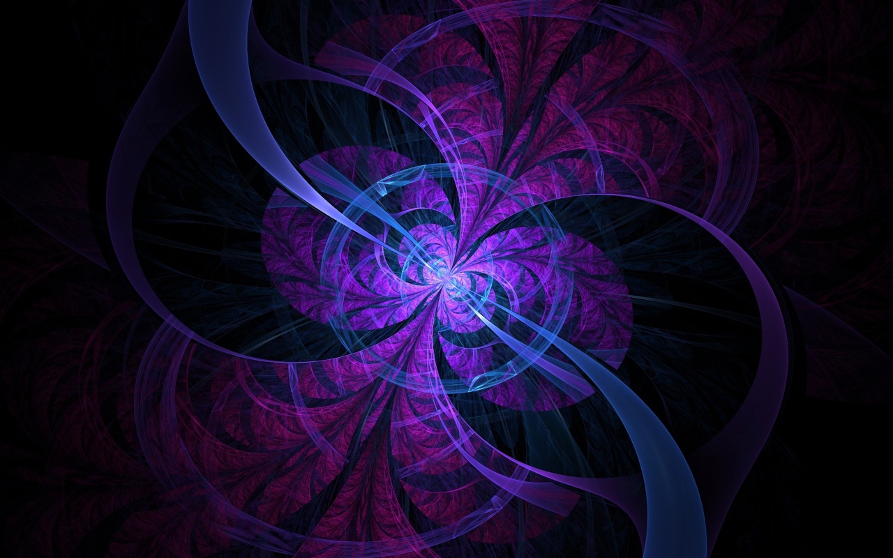 Яркий неоновый абстрактный цветок 