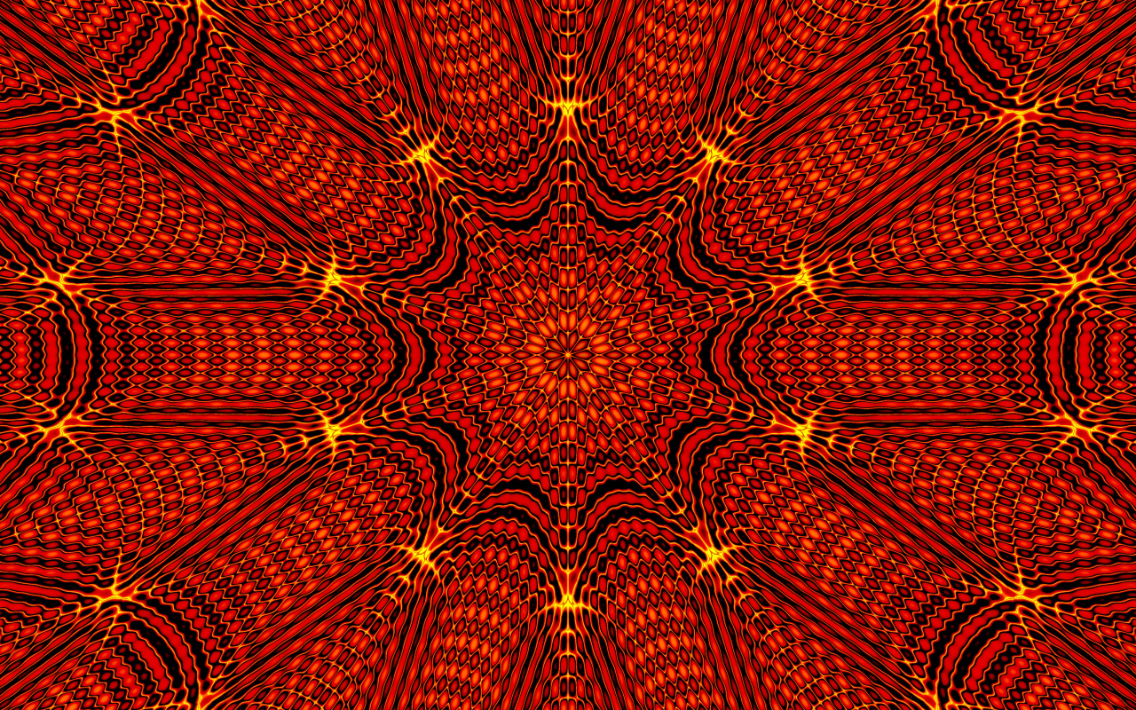 Красивый яркий оранжевый абстрактный рисунок калейдоскоп