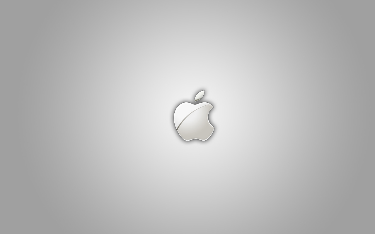 Значок Apple на сером фоне