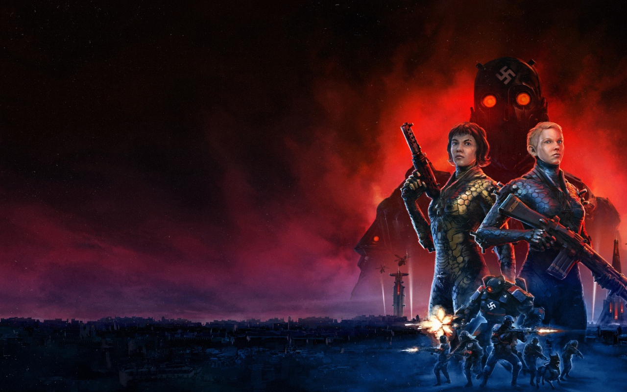 Постер новой компьютерной игры Wolfenstein. Youngblood, 2019