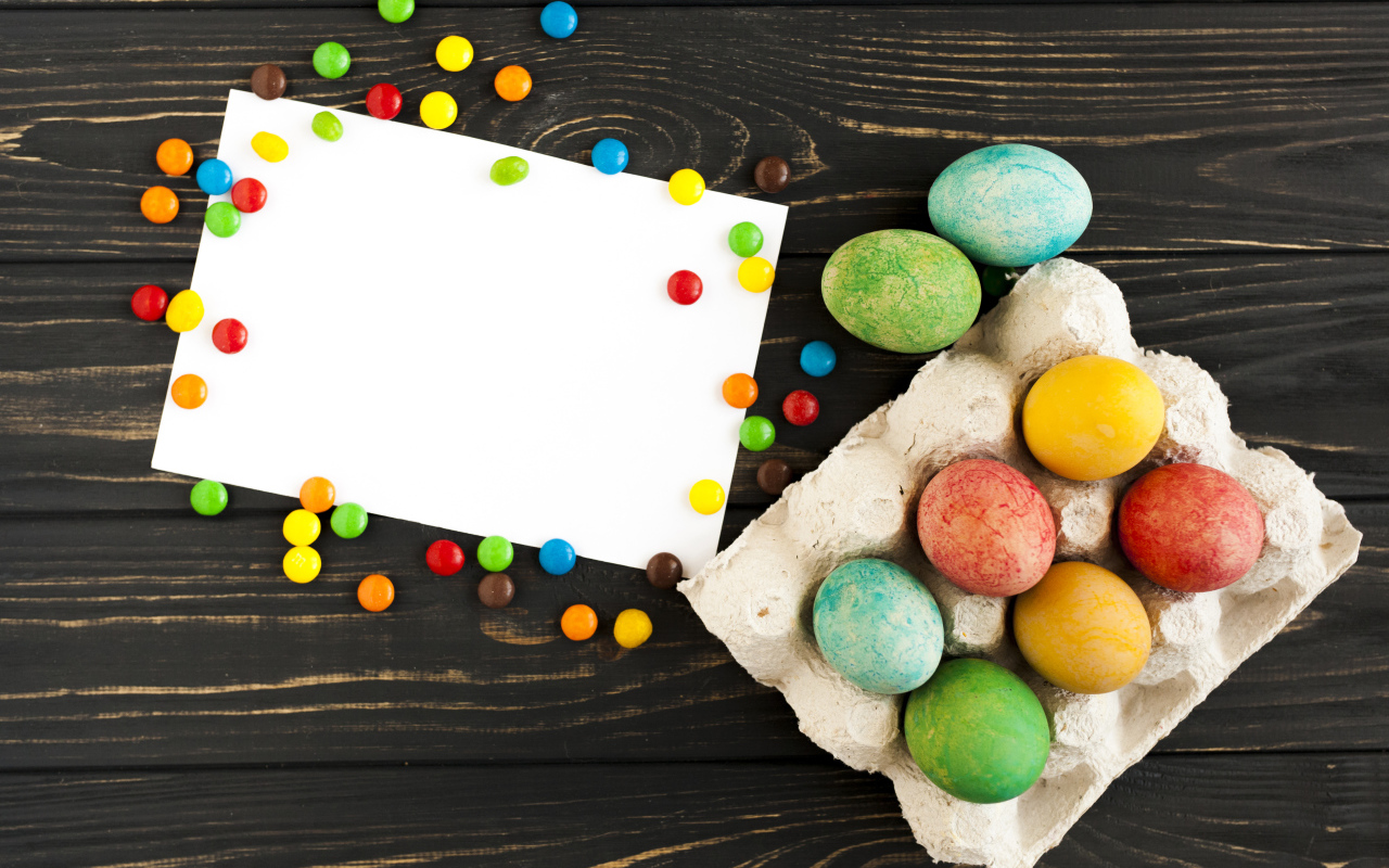 Шаблон поздравительной открытки на праздник Пасха