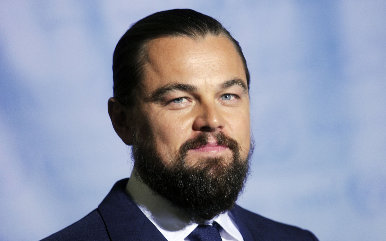 Популярный актер Леонардо Ди Каприо с бородой