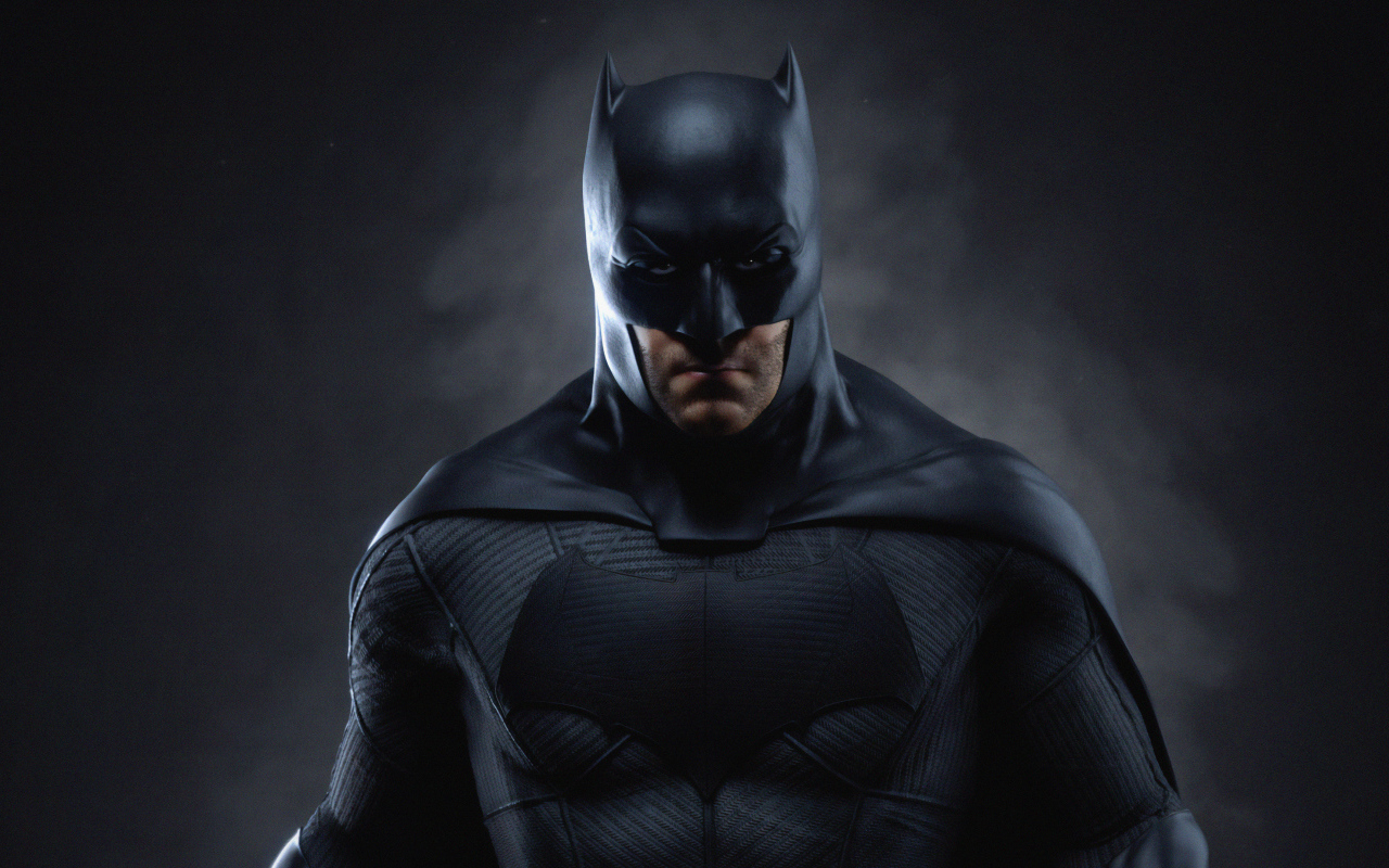 Бэтмен на черном фоне крупным планом