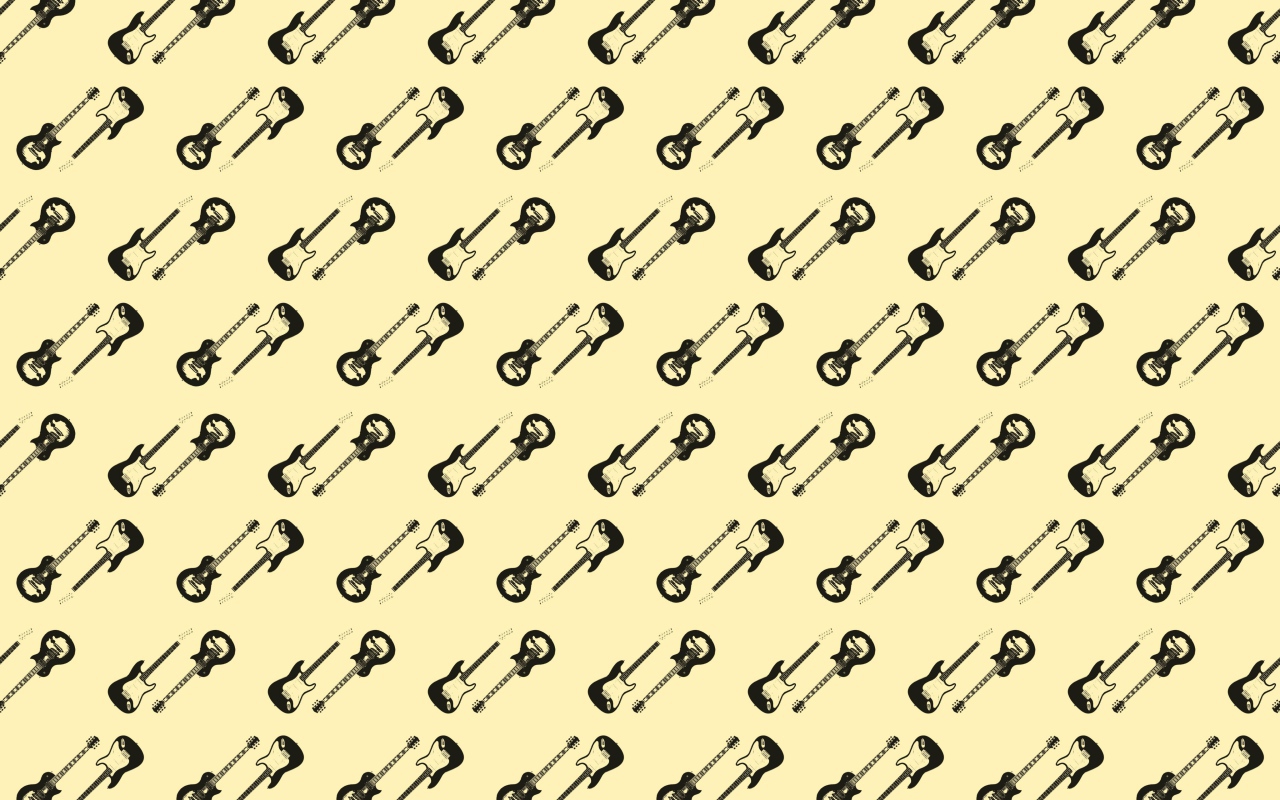 Много электрический гитар на бежевом фоне