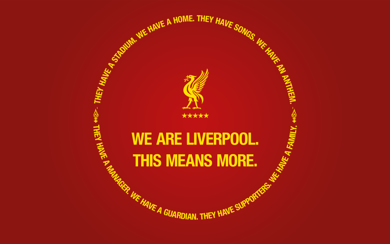 Логотип футбольного клуба Ливерпуль на красном фоне