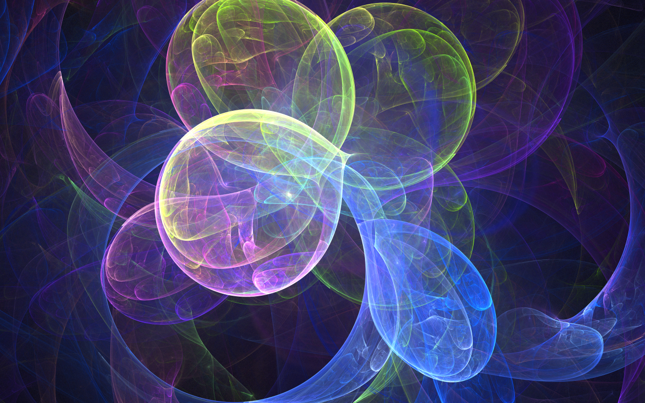 Красивые абстрактные неоновые шары 