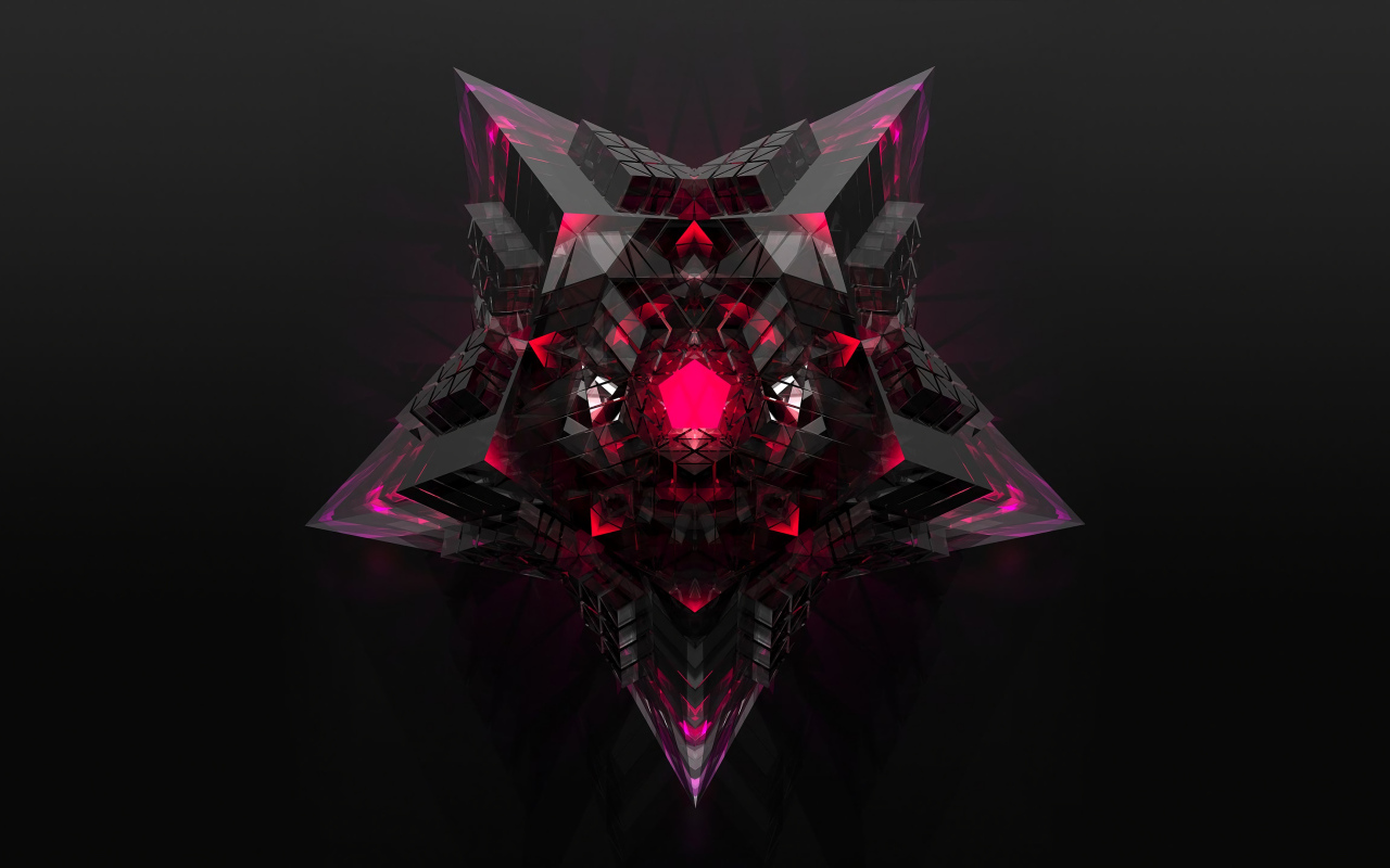 Красивая звезда на сером фоне 3д графика