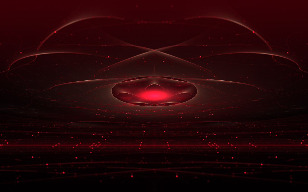 Большой красный овал над лазерным полем