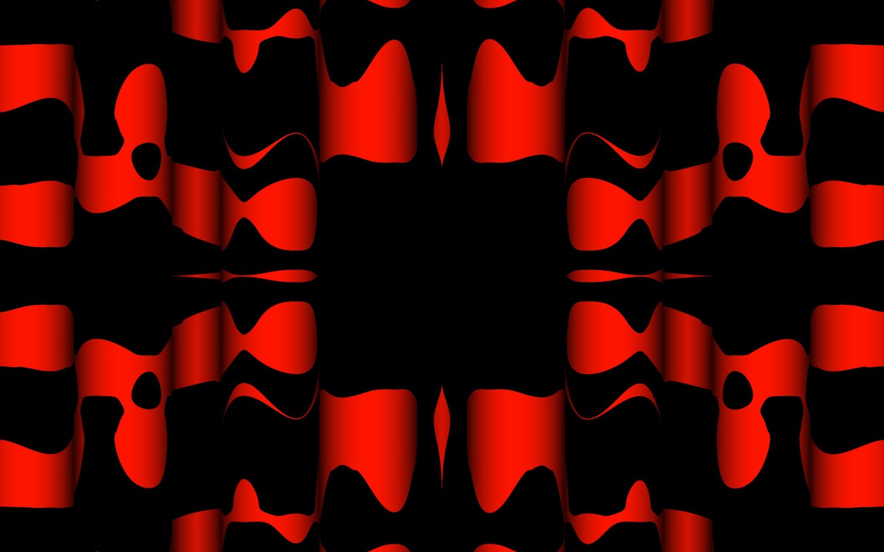 Черные и красные узоры крупным планом