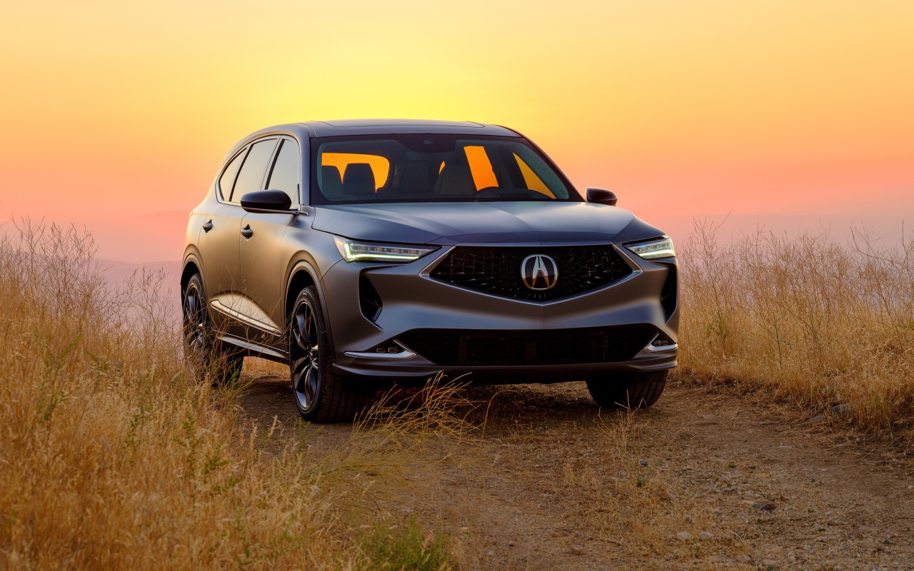 Автомобиль Acura MDX Prototype 2020 года в поле