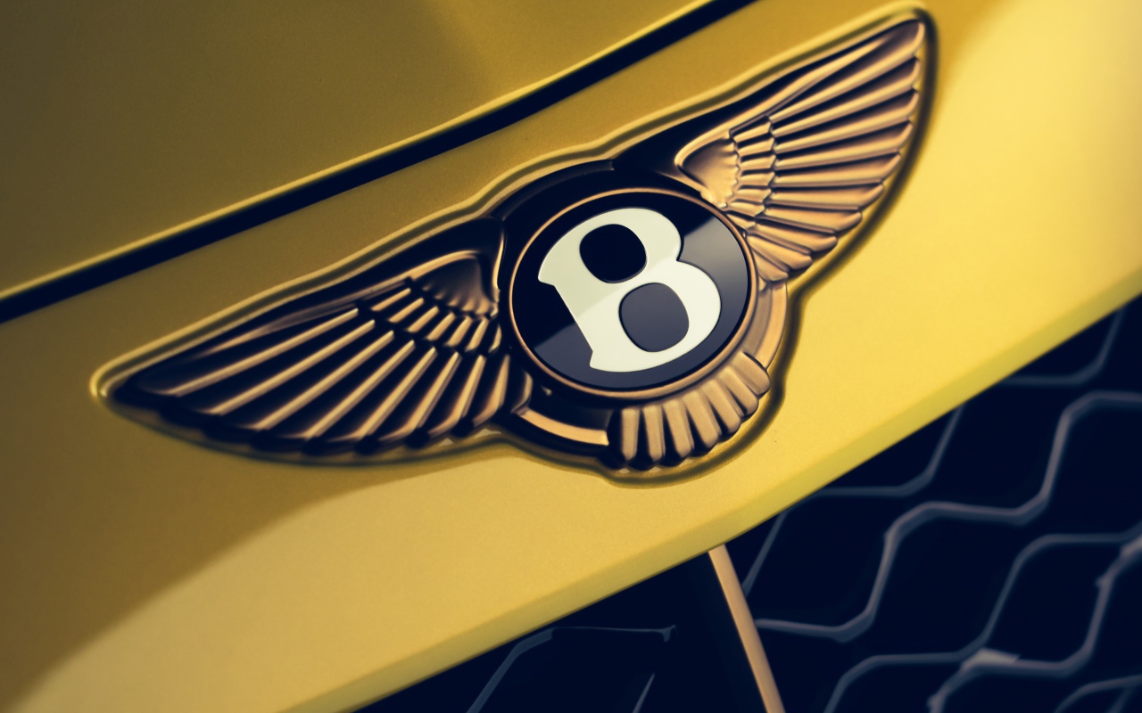 Логотип автомобиля Bentley Mulliner Bacalar 2020  года крупным планом