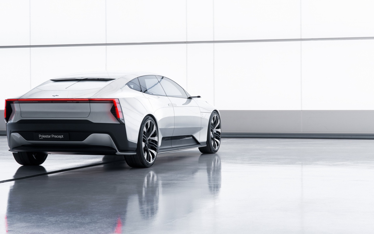 Автомобиль Polestar Precept 2020 года вид сзади