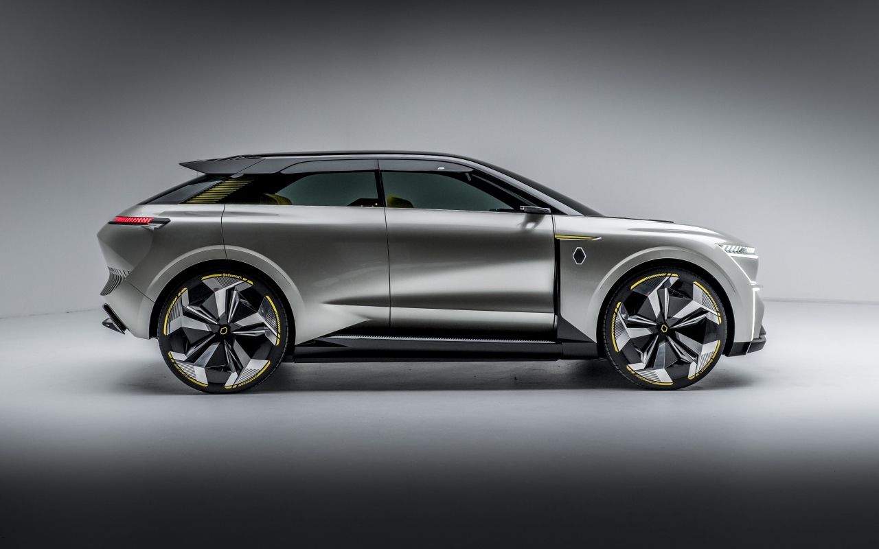 Кроссовер Renault Morphoz 2020 года на сером фоне