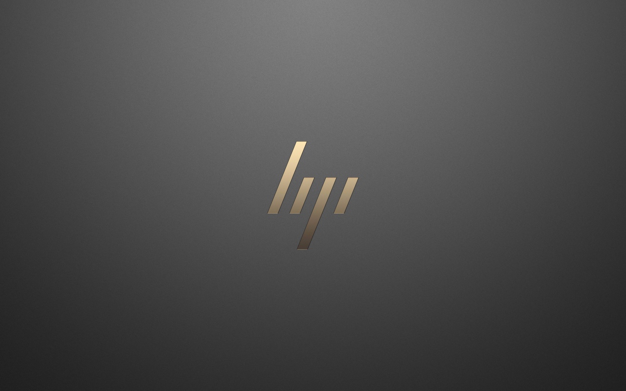 Значок hp на сером фоне