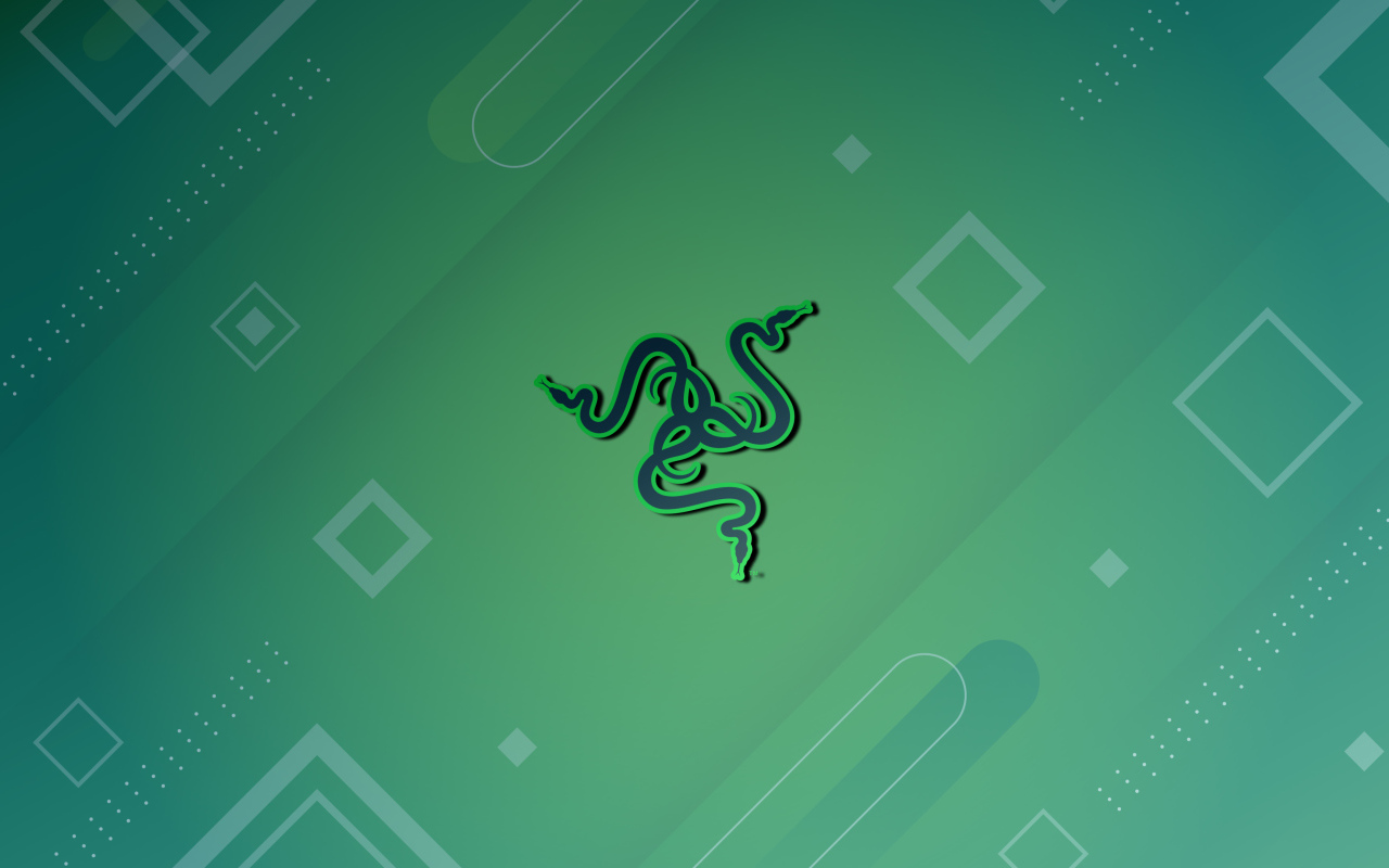 Логотип Razer на зеленом фоне