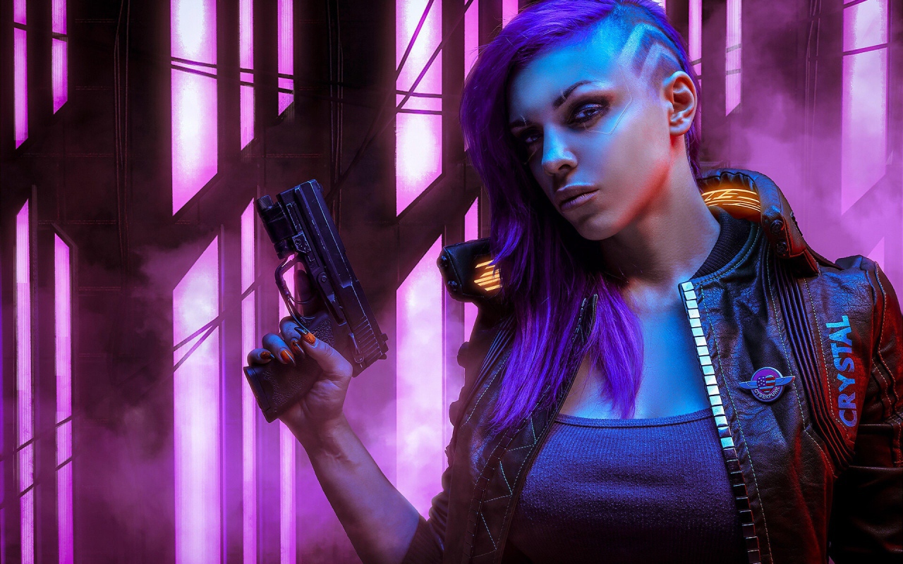 Character of the new computer game Cyberpunk 2077
