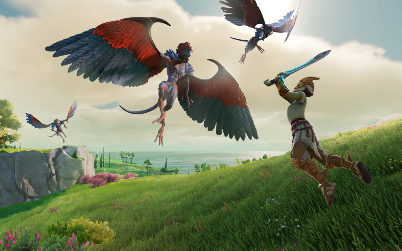 Бой с монстрами компьютерная игра Gods & Monsters, 2020