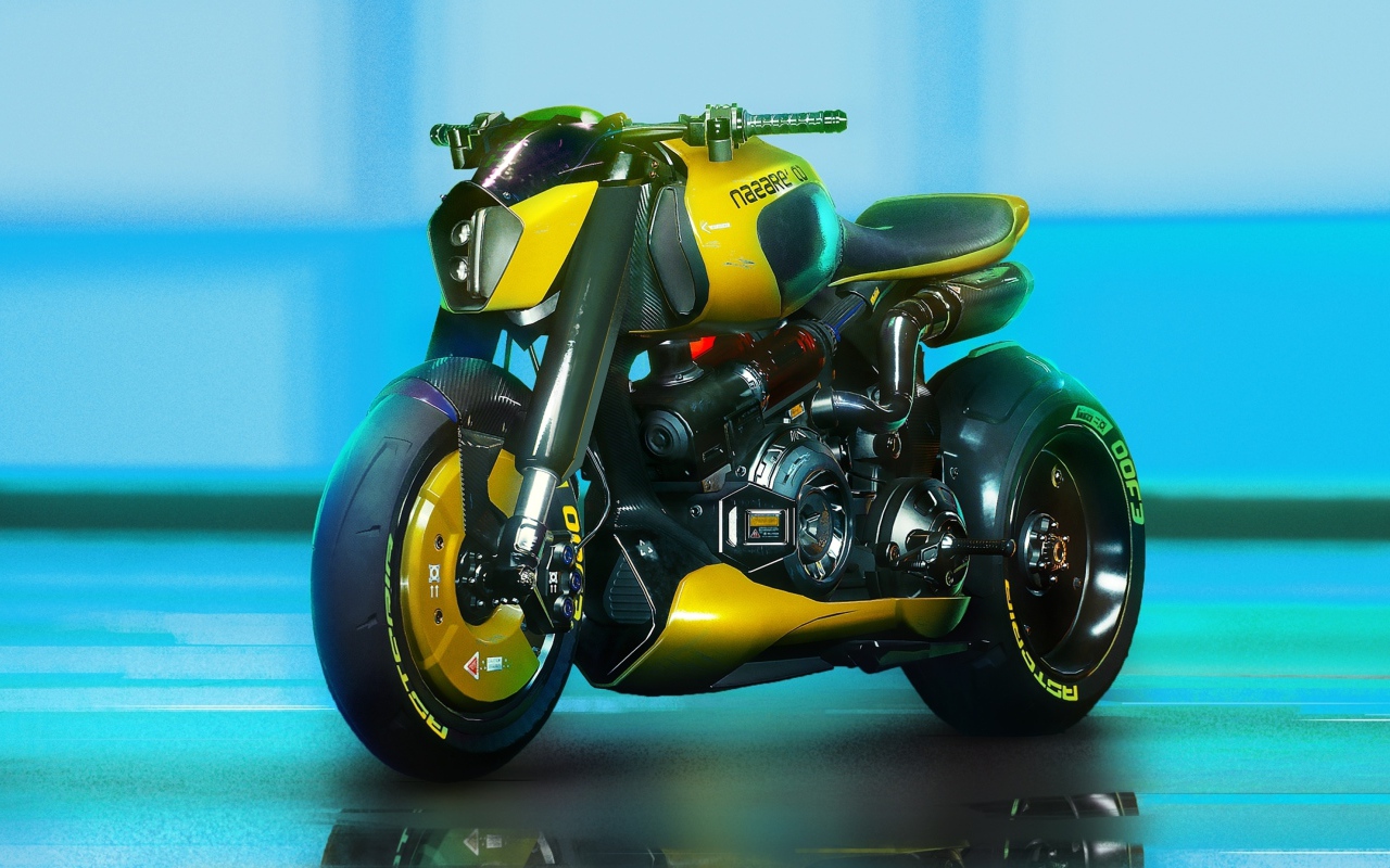 Мотоцикл из компьютерной игры Cyberpunk 2077