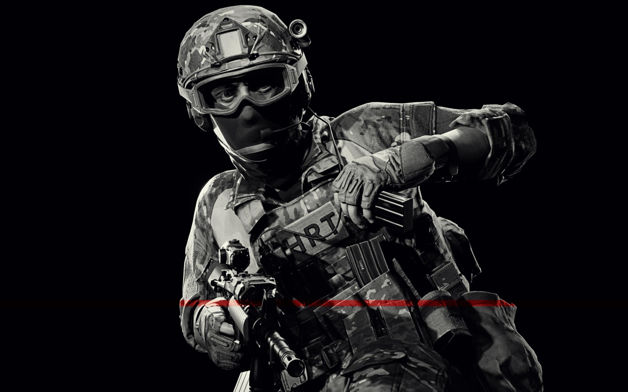 Солдат на черном фоне, видеоигра Ready Or Not