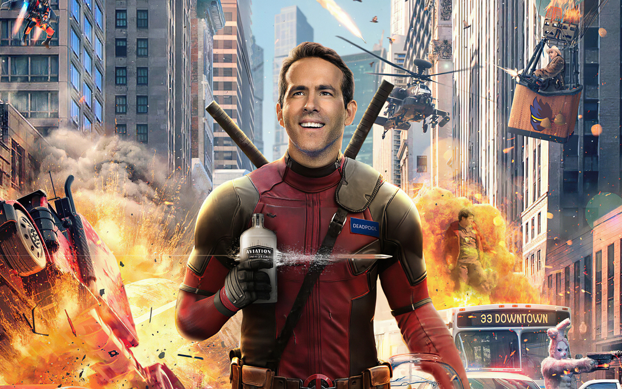 Актер Райан Рейнольдс в фантастическом фильме  Главный герой, 2020 