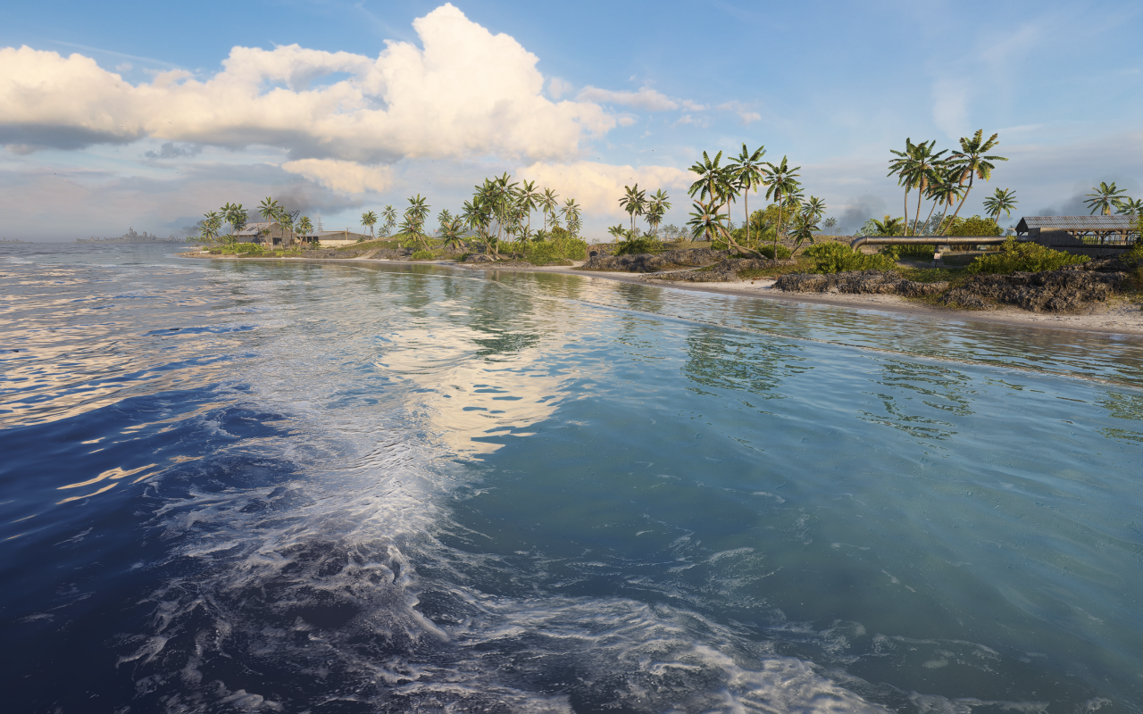 Белые волны в океане на тропическом пляже