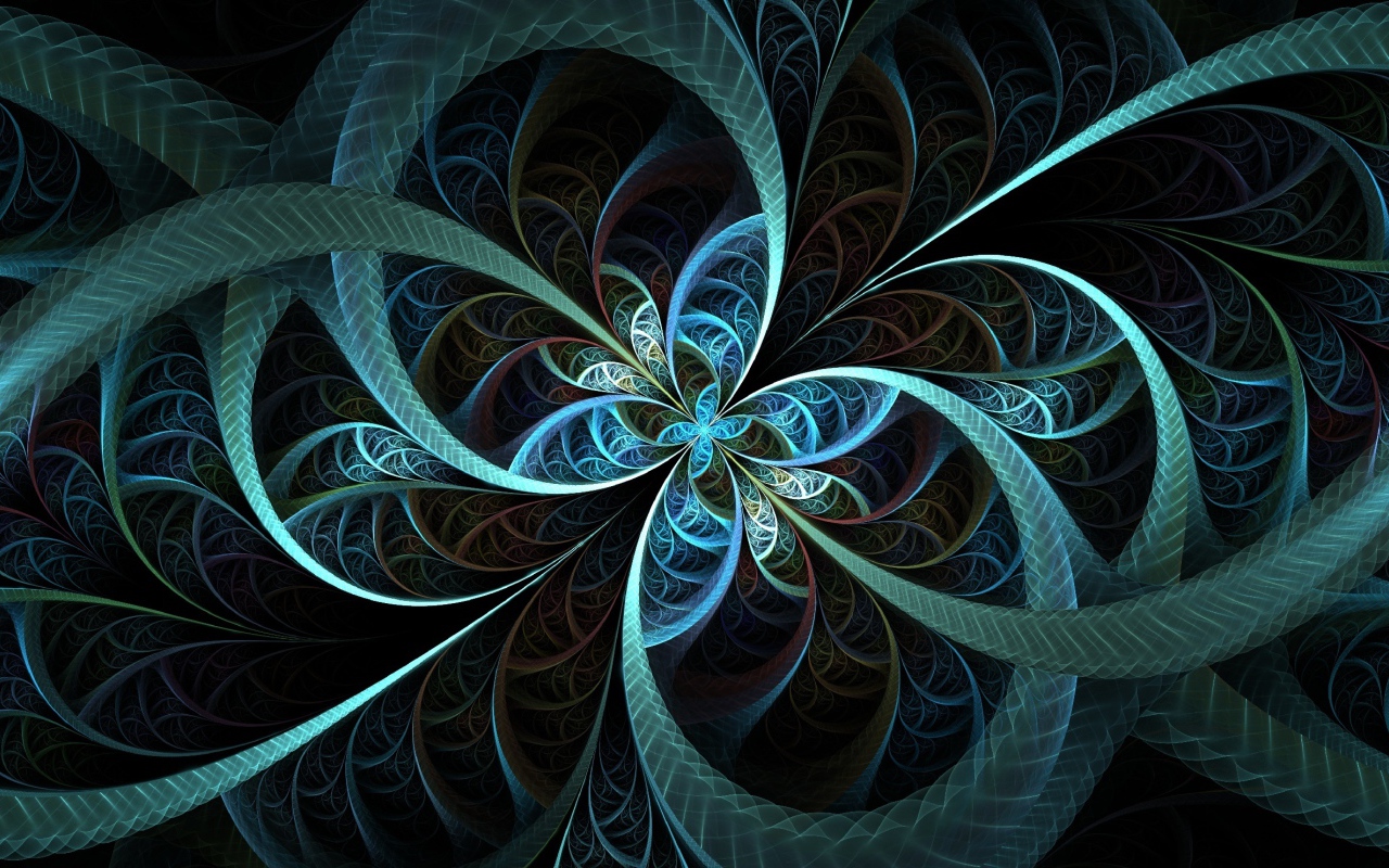 Красивый абстрактный узор на черном фоне