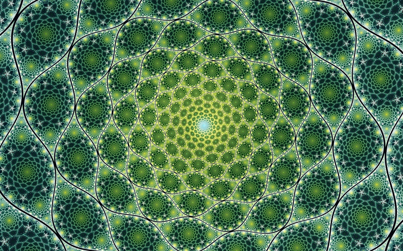 Красивый необычный зеленый узор