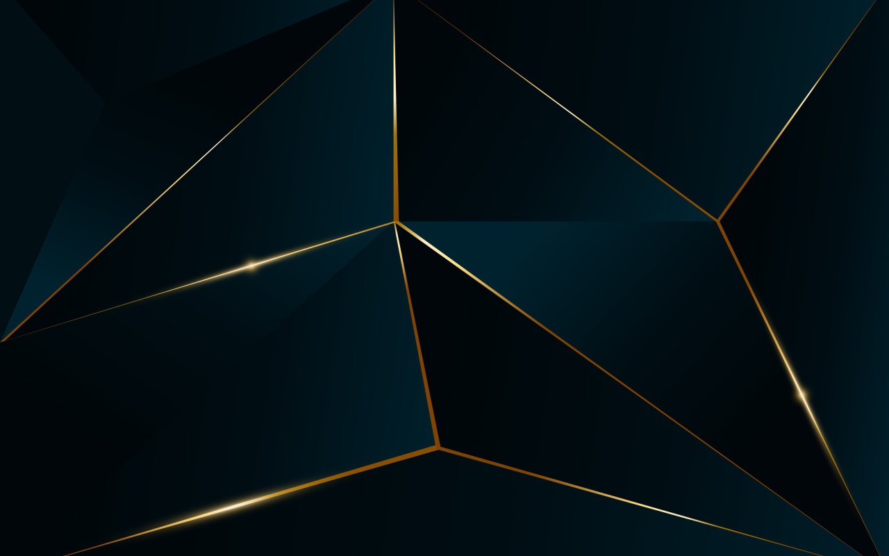 Черные геометрические фигуры с золотой окантовкой 