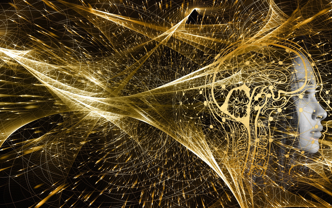 Лицо человека разрушается на волны