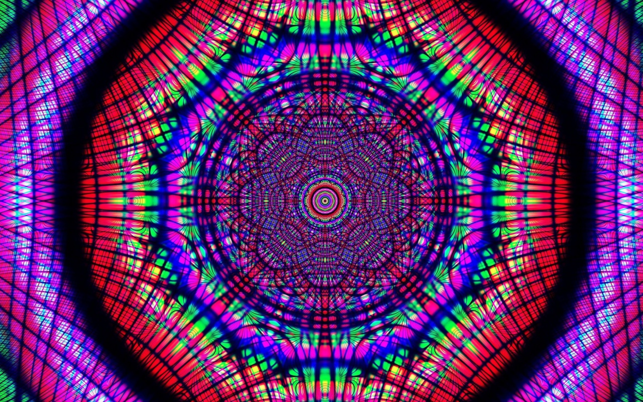 Разноцветный узор калейдоскопа 