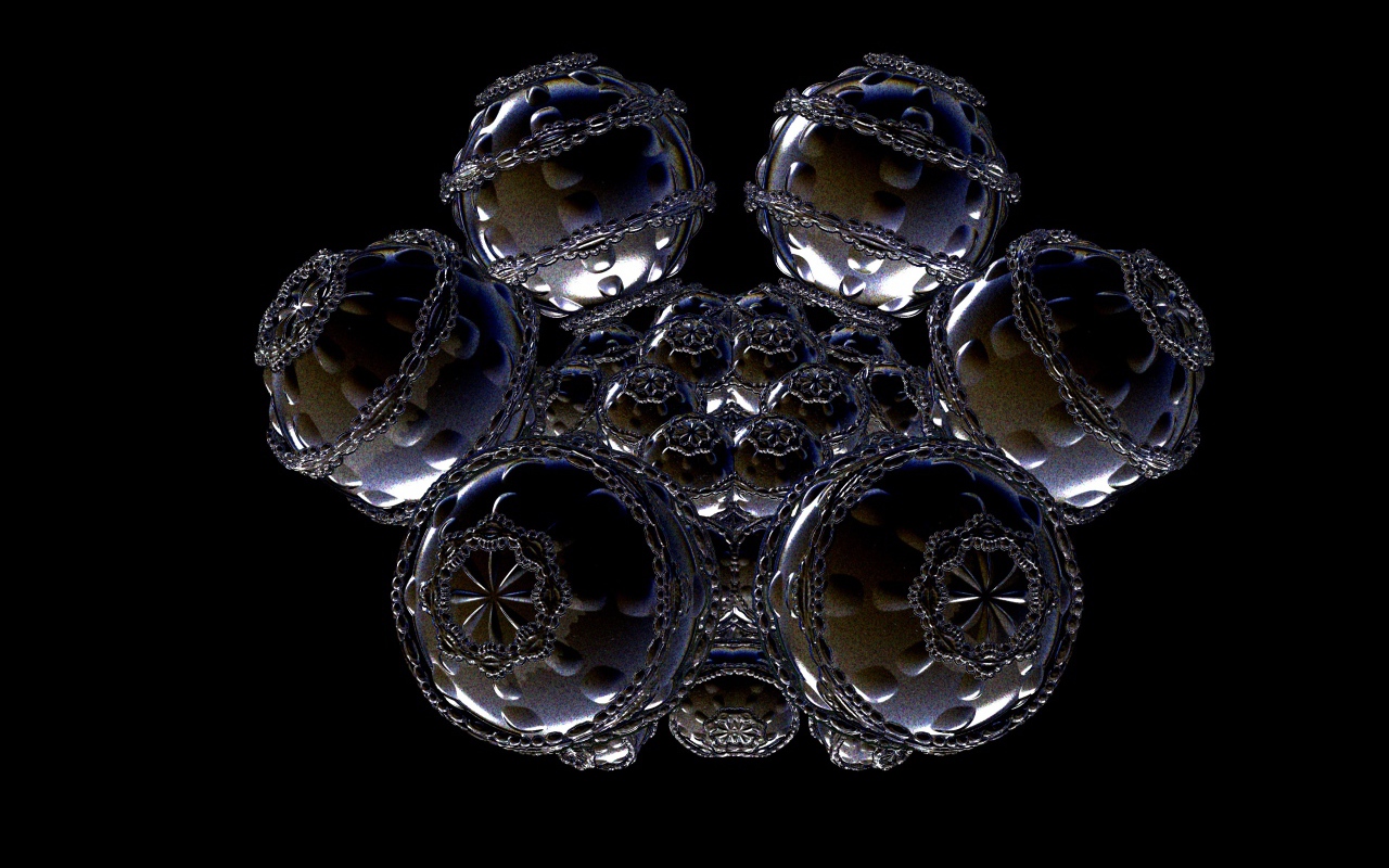 Необычный дизайнерский цветок на черном фоне, фрактал